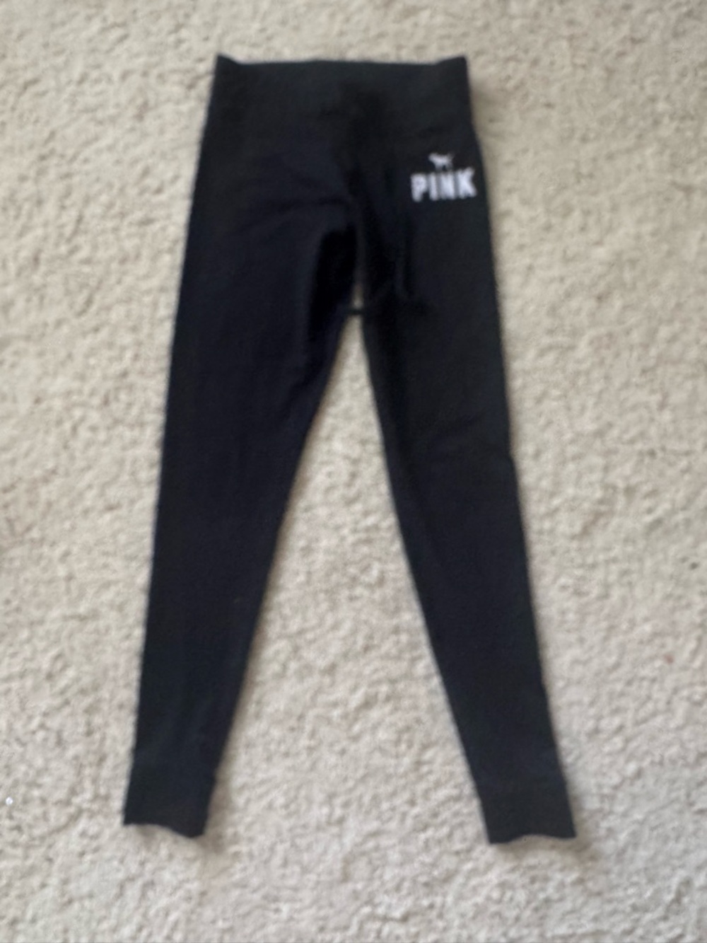 PINK Victoria's Secret Black Logo Girls' Leggings